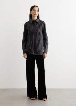 Toteme Slim Leather Shirt