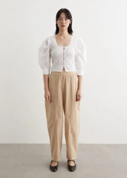 Ganni Cotton Crepe Elasticated Curve Pants -Style Haven Shop womens incu 589 78153f55 f44e 4556 a93d 7d89ce58c2c1