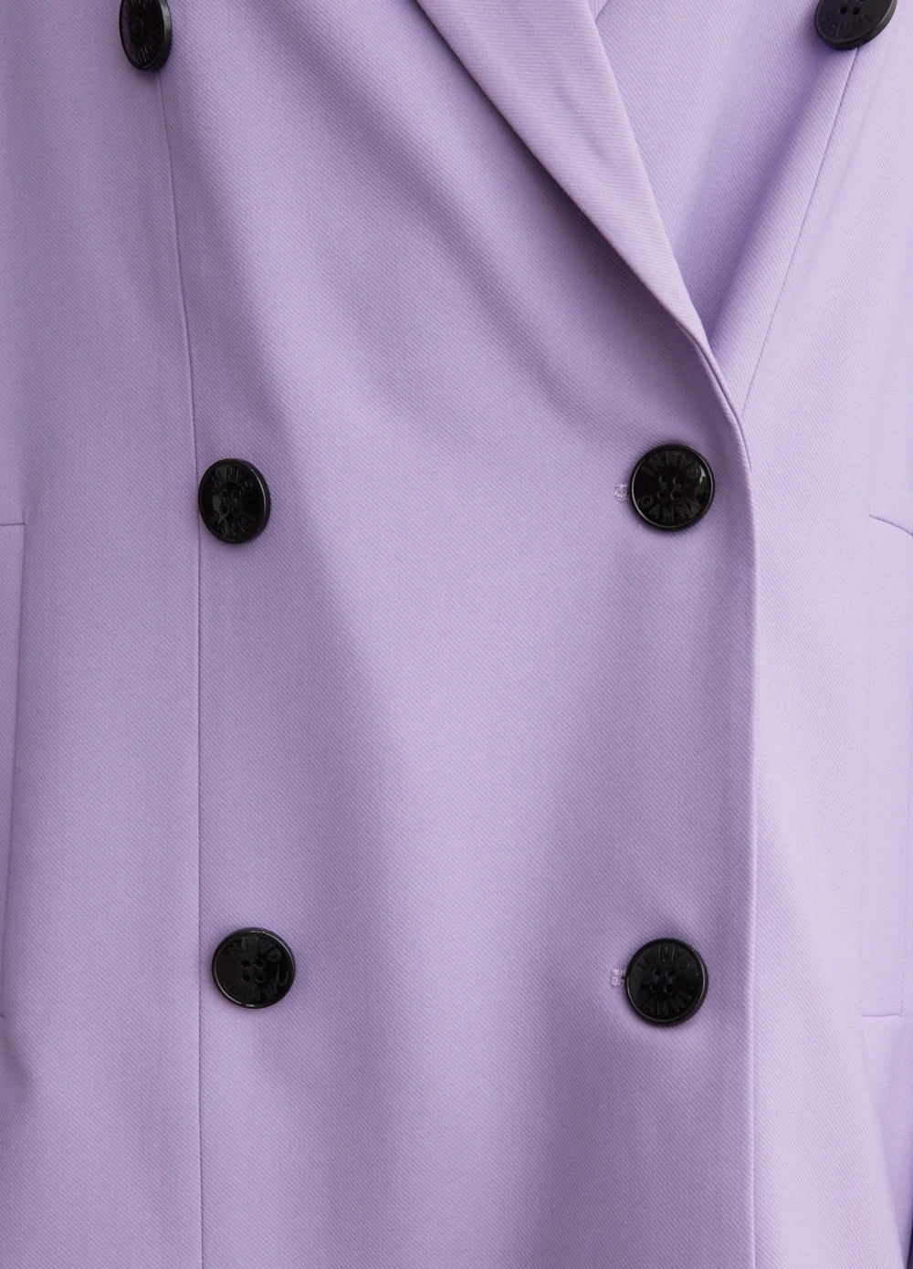 Ganni Light Solid Oversized Blazer 2 Ganni Light Solid Oversized Blazer - Image 2