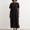 Ganni Cotton Poplin Tie String Long Dress
