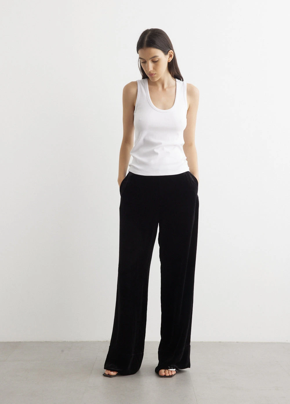 Toteme Wide Velvet Trousers 1 Toteme Wide Velvet Trousers