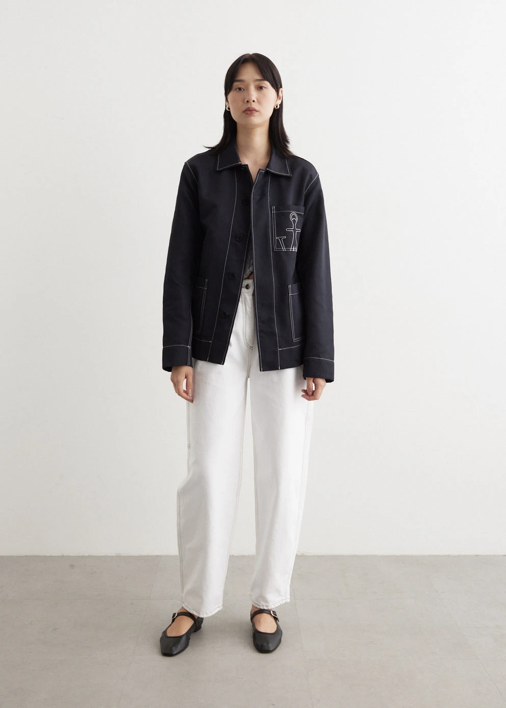 JW Anderson Contrast Seam Workwear Jacket 1 JW Anderson Contrast Seam Workwear Jacket