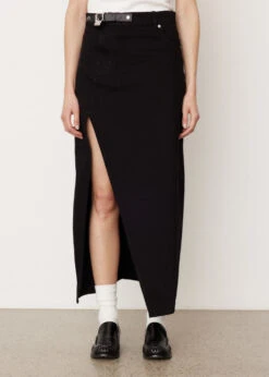 JW Anderson Padlock Strap Long Slit Skirt