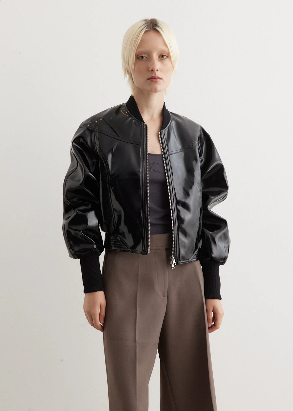Raglan Patent Leather Jacket 3 Raglan Patent Leather Jacket - Image 3