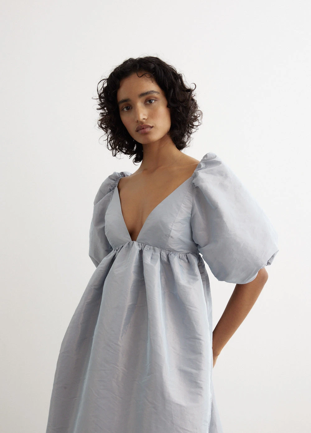 Ganni Shiny Taffeta Long Dress 4 Ganni Shiny Taffeta Long Dress - Image 4