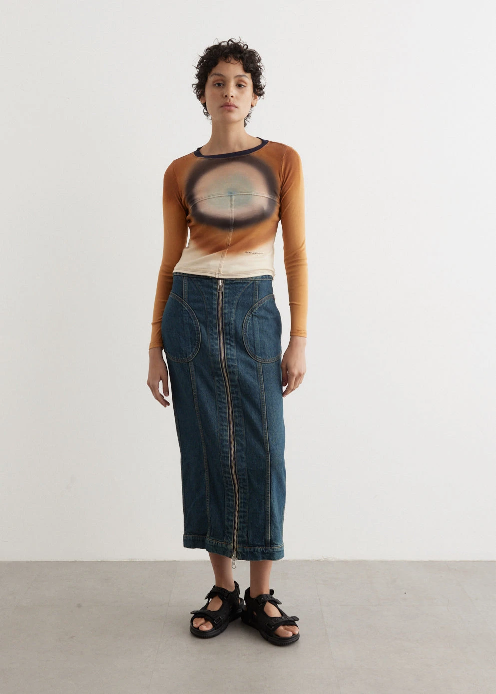 Denim Zip Skirt 2 Denim Zip Skirt - Image 2