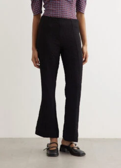 Ganni Textured Suiting Cropped Pants