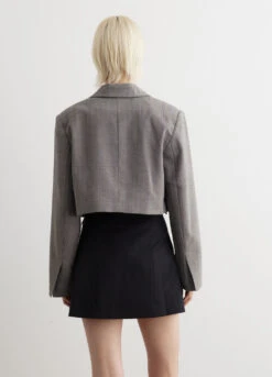 Ganni Herringbone Suiting Short Blazer -Style Haven Shop womens incu 695 3289a85a ff0c 4b62 9f74 d171d2a7a1f0