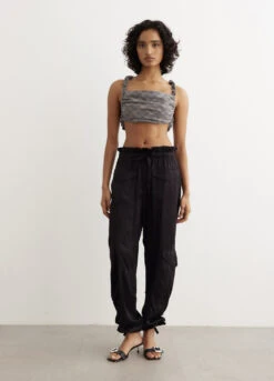 Ganni Washed Satin Pocket Pants