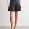 Ganni Stretch Stripe Flounce Mini Skirt