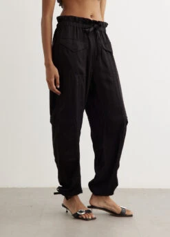 Ganni Washed Satin Pocket Pants -Style Haven Shop womens incu 712 c740e937 6217 49b0 ab40 9013151bf33a