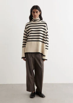 Toteme Signature Stripe Turtleneck Sweater