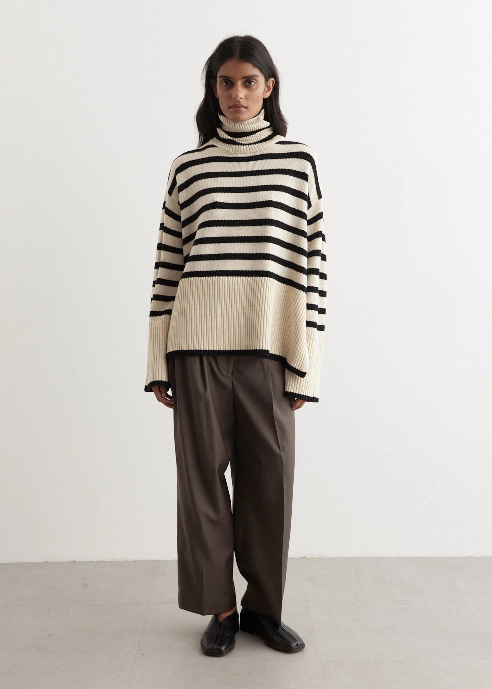 Toteme Signature Stripe Turtleneck Sweater 1 Toteme Signature Stripe Turtleneck Sweater