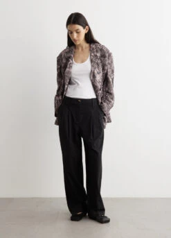 Ganni Rippled Jacquard Oversized Blazer