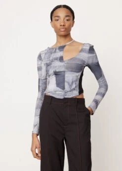 Anja Patch Print Top