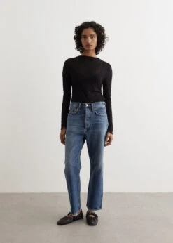 AGOLDE 90s Crop Mid Rise Loose Straight Jeans