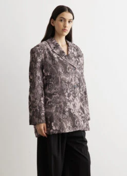 Ganni Rippled Jacquard Oversized Blazer -Style Haven Shop womens incu 739 bfa4b713 4610 40c0 a872 e3c0a6a42b29