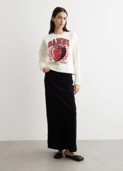 Ganni Isoli Raglan Strawberry Sweatshirt -Style Haven Shop womens incu 777 2e7db87a 8c4f 46e8 a92b 37be4ce864f8