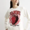 Ganni Isoli Raglan Strawberry Sweatshirt