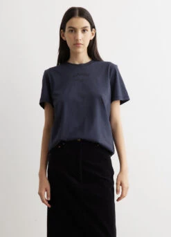 Ganni Thin Jersey Relaxed O-Neck T-Shirt