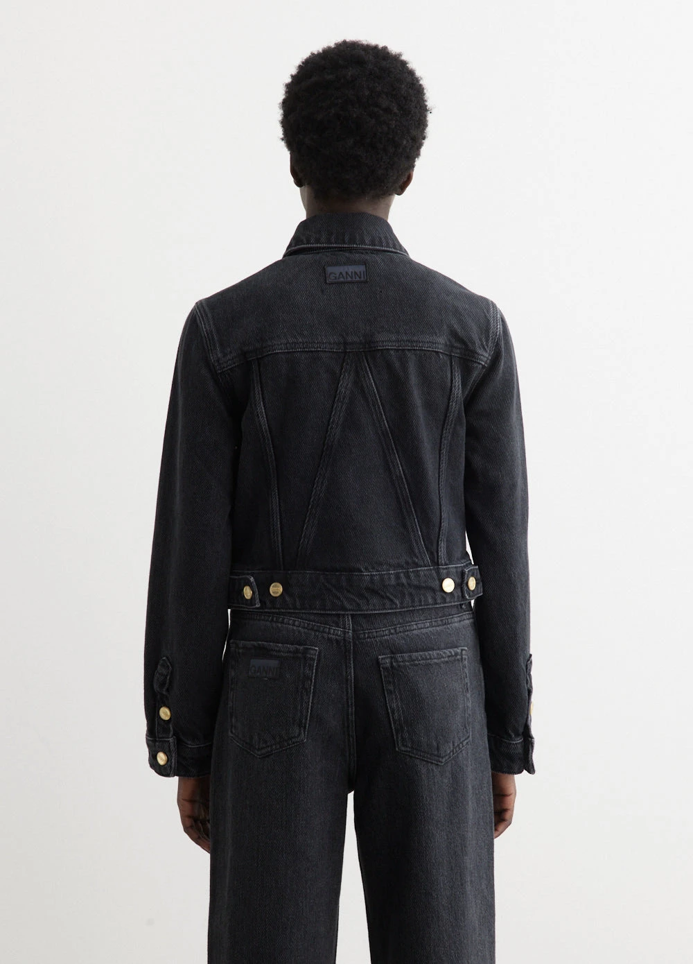 Ganni Heavy Denim Cropped Jacket 5 Ganni Heavy Denim Cropped Jacket - Image 5