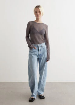 Leaf Long-Sleeve Knit Top