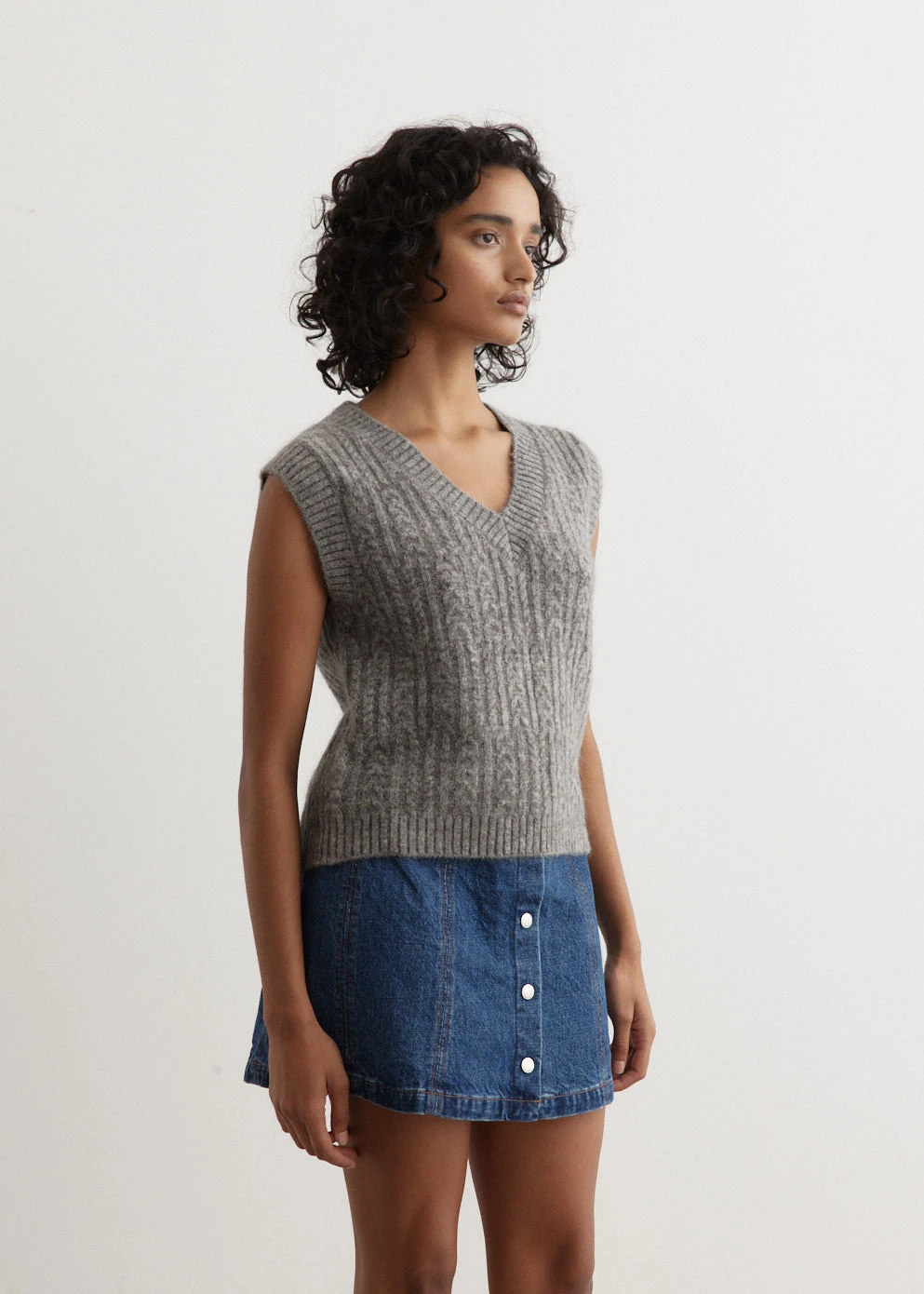 Fortune Cable Knit Vest 2 Fortune Cable Knit Vest - Image 2