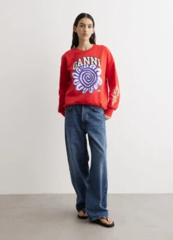 Ganni Isoli Mega Flower Oversized Sweatshirt -Style Haven Shop womens incu 839 33903201 8b57 4b3c 9dcf f9bcae434d57