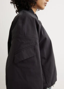 Ganni Light Twill Oversized Short Bomber Jacket -Style Haven Shop womens incu 862 d7a90820 3403 4f5f a038 3a6c40a37139