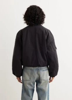 Ganni Light Twill Oversized Short Bomber Jacket -Style Haven Shop womens incu 863 aa6d61c7 4210 4179 a454 a926300d9cfc