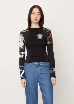 Marine Serre Regenerated Graphic Patchwork T-Shirt