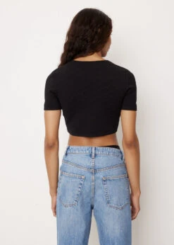 ALEXANDER WANG Skewed Logo Jacquard T-Shirt -Style Haven Shop womens incu 871 8033dcce 17e4 4649 bb68 6847c1b11758