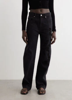 ALEXANDER WANG Ez Mid-Rise Relaxed Straight Jeans