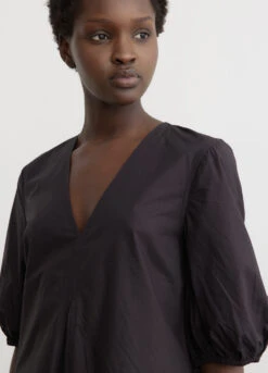 Ganni Cotton Poplin V-Neck Long Dress -Style Haven Shop womens incu 899 ea86a3ae 5607 4c41 abb4 1f428738ae6f