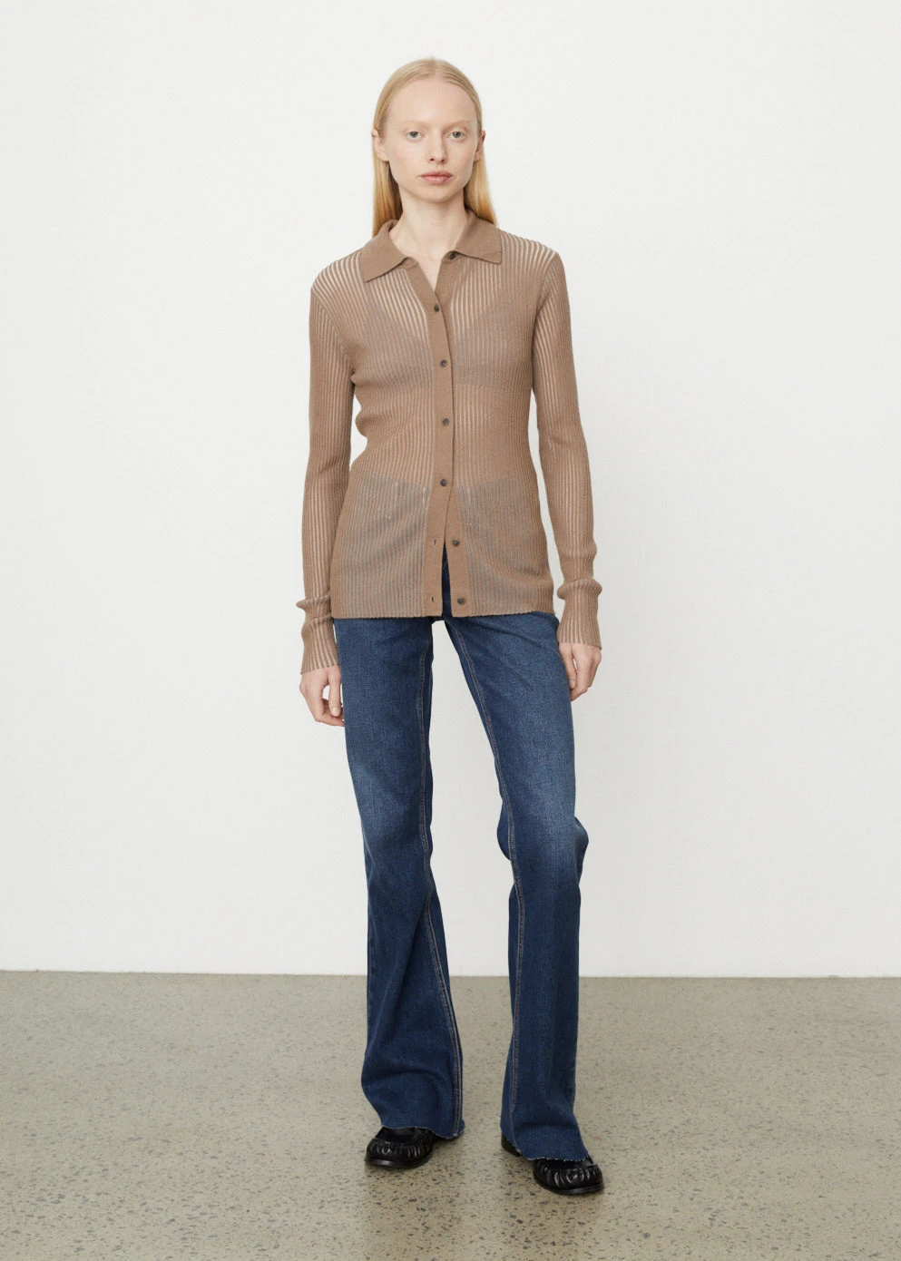 Rag & Bone Dorit Knit Button Down Shirt 2 Rag & Bone Dorit Knit Button Down Shirt - Image 2