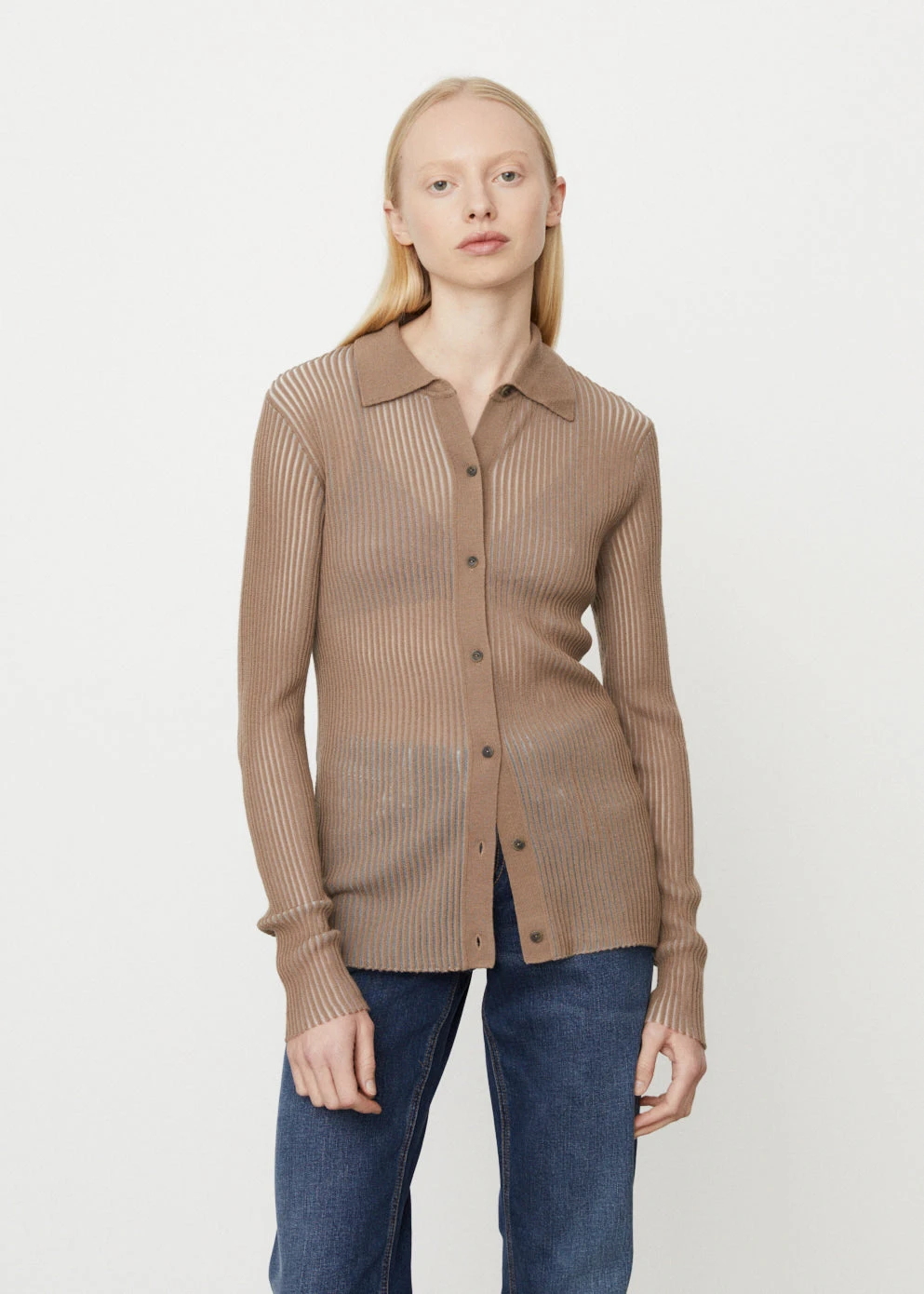 Rag & Bone Dorit Knit Button Down Shirt 1 Rag & Bone Dorit Knit Button Down Shirt