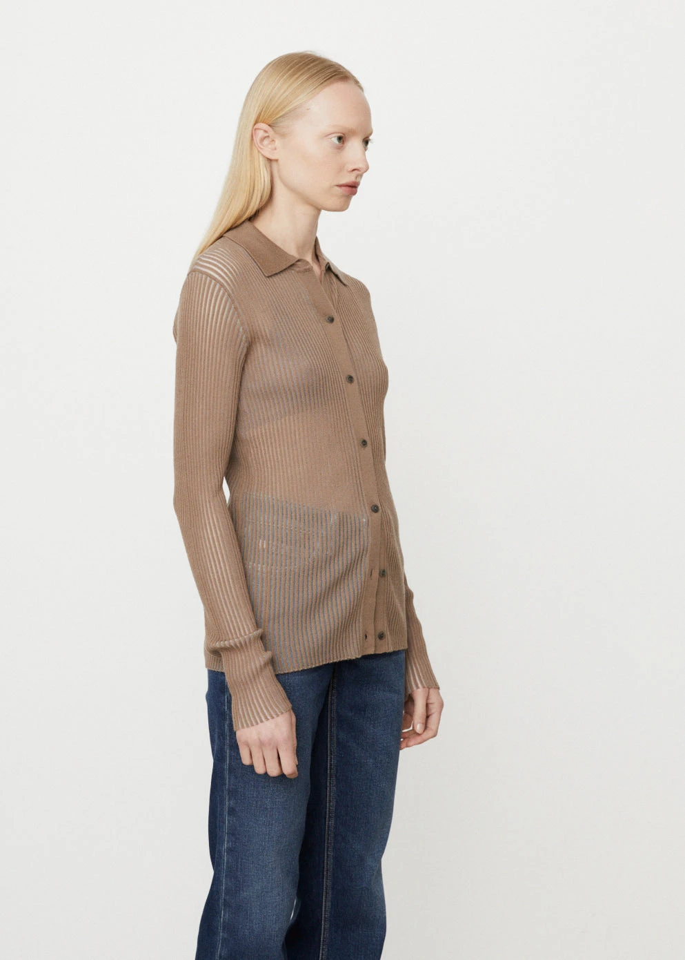 Rag & Bone Dorit Knit Button Down Shirt 3 Rag & Bone Dorit Knit Button Down Shirt - Image 3