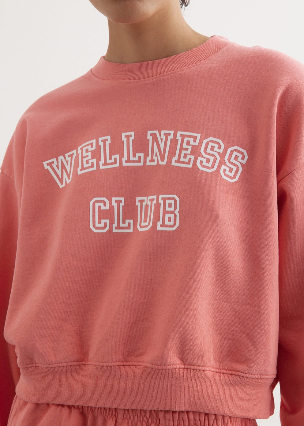 Wellness Club Flocked Cropped Crewneck 2 Wellness Club Flocked Cropped Crewneck - Image 2