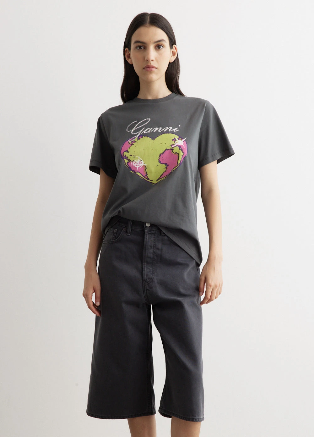 Ganni Basic Jersey Heart Relaxed T-Shirt 2 Ganni Basic Jersey Heart Relaxed T-Shirt - Image 2