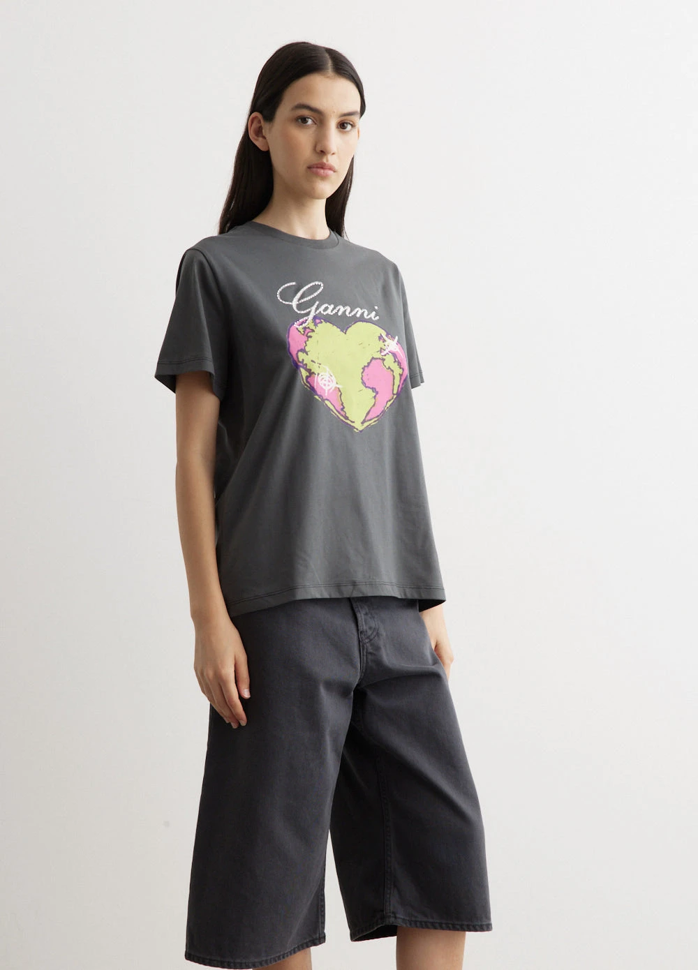 Ganni Basic Jersey Heart Relaxed T-Shirt 3 Ganni Basic Jersey Heart Relaxed T-Shirt - Image 3