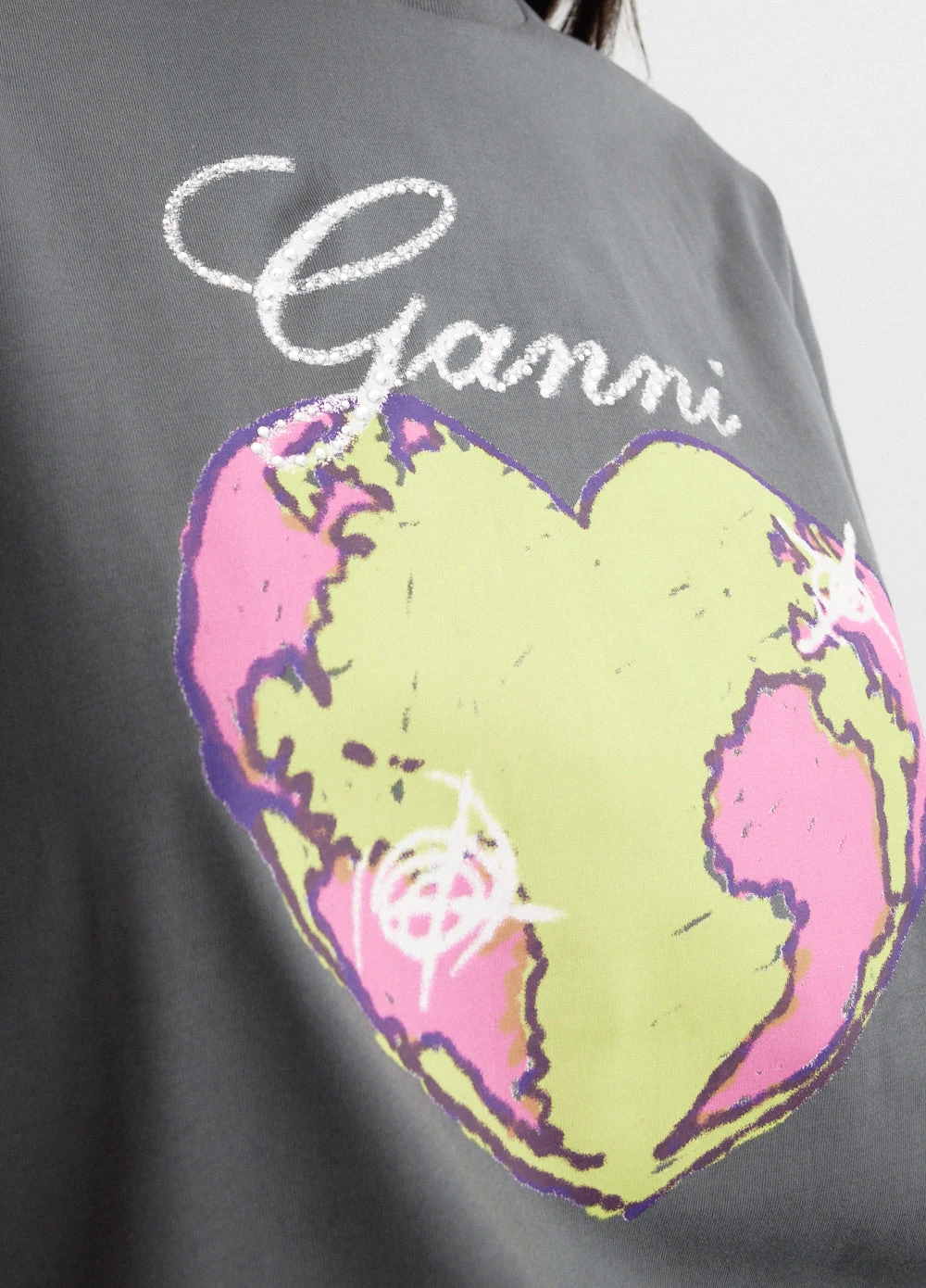 Ganni Basic Jersey Heart Relaxed T-Shirt 6 Ganni Basic Jersey Heart Relaxed T-Shirt - Image 6