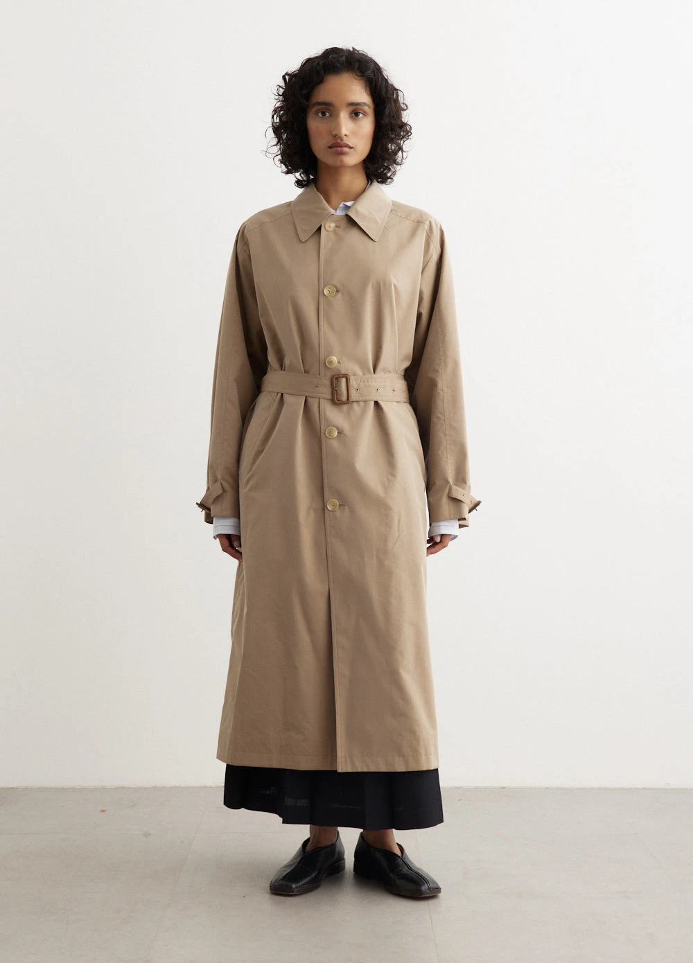 Finx Poly Weather Chambray Soutien Collar Coat 3 Finx Poly Weather Chambray Soutien Collar Coat - Image 3