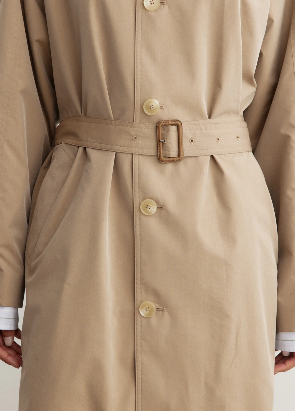 Finx Poly Weather Chambray Soutien Collar Coat 5 Finx Poly Weather Chambray Soutien Collar Coat - Image 5