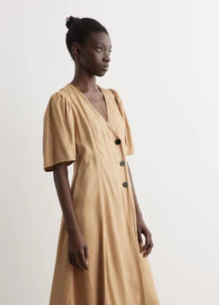 Ganni Wrap Midi Dress -Style Haven Shop womens incu 987 1e31bba9 1142 4be2 9d34 b5d21c3932ae